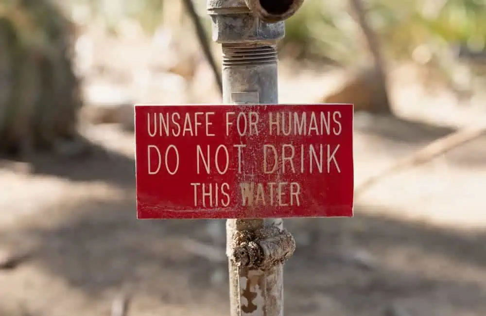 unsafe water