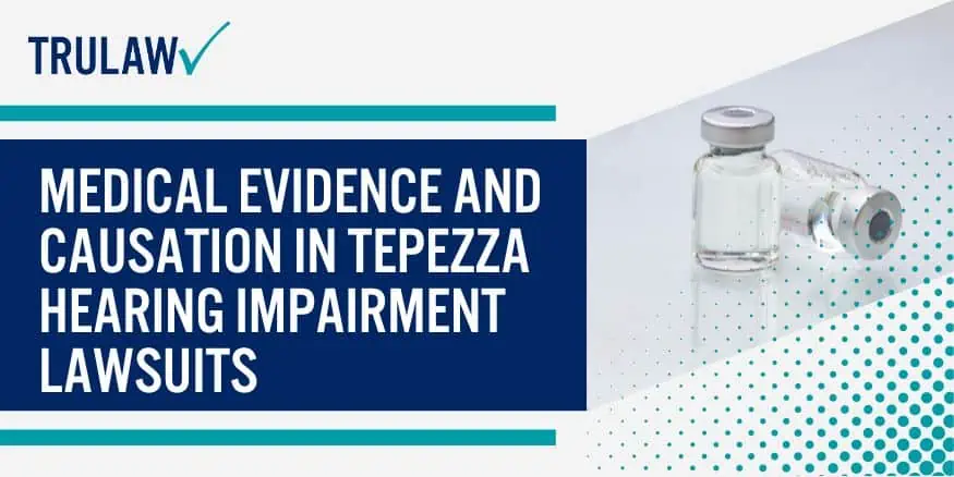 Medical evidence and causation in Tepezza hearing impairment lawsuits