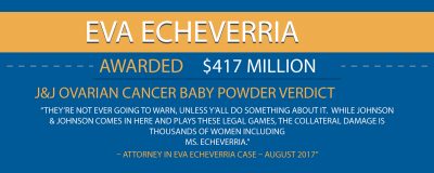 417 Million Talcum Verdict Eva Echeverria Infographic
