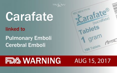 FDA Warning Carafate linked to Pulmonary & Cerebral Emboli