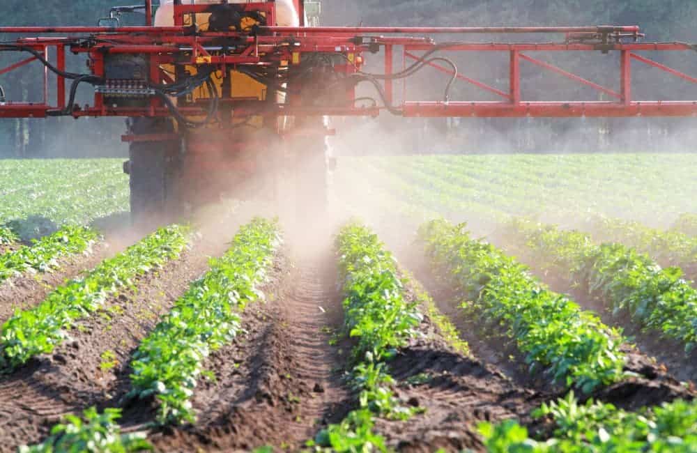 machine spraying herbicide