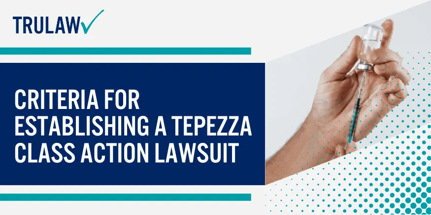 Criteria for Establishing a Tepezza Class Action Lawsuit 