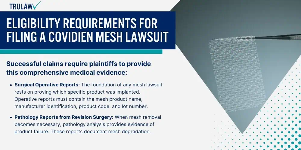 Eligibility Requirements for Filing a Covidien Mesh Lawsuit