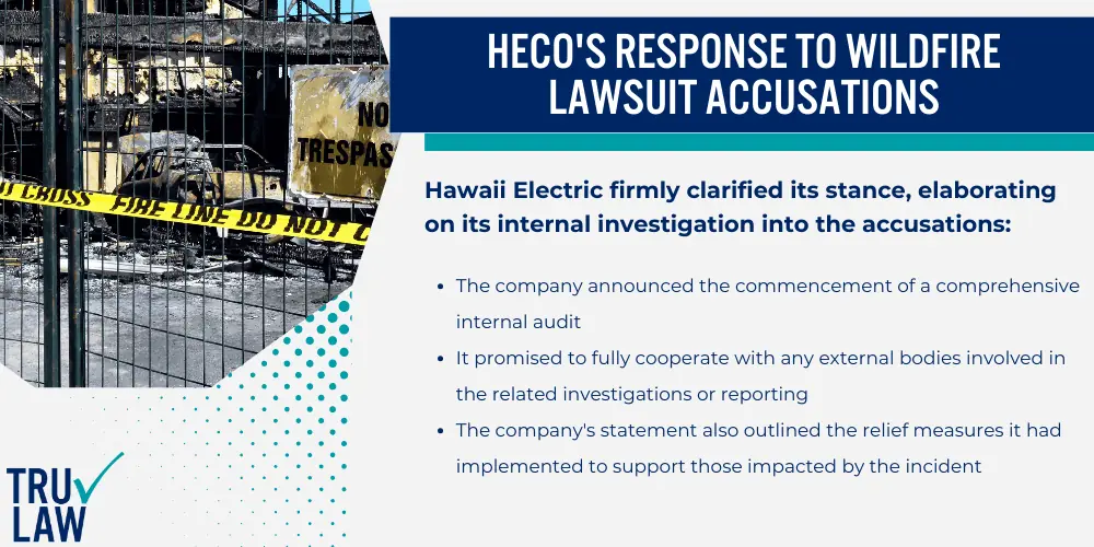 HECO's Response to Wildfire Lawsuit Accusations