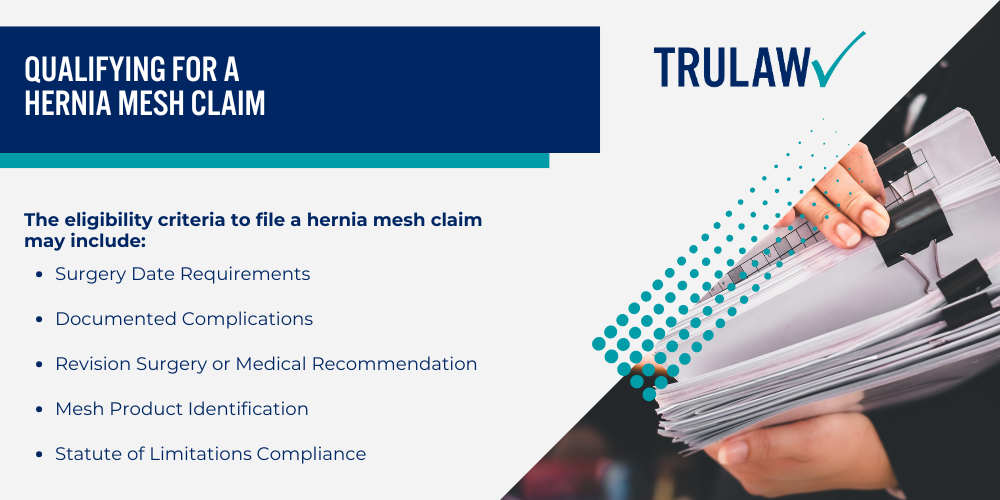 Common Defendants and Their Mesh Products; Hernia Mesh Complications and Injuries; Immediate and Short-Term Complications; Long-Term and Chronic Complications; Current Status of Hernia Mesh Litigation; Eligibility and Legal Process for Filing a Hernia Mesh Lawsuit; Qualifying for a Hernia Mesh Claim