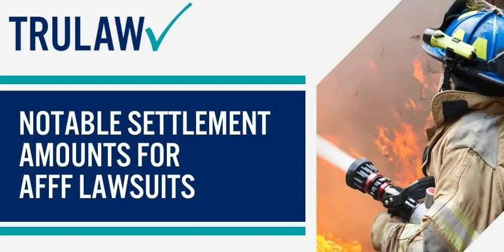 Notable settlement amounts For AFFF Lawsuits