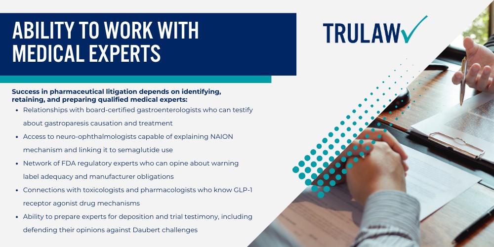 About Ozempic Lawsuits and Legal Claims; Types of Injuries in Ozempic Litigation; Legal Basis for Ozempic Claims; Why You Need an Experienced Attorney for Your Ozempic Lawsuit; The Pharmaceutical Defense Advantage; MDL Experience and Coordination; Key Qualifications to Look For in an Ozempic Lawsuit Attorney; Pharmaceutical Litigation Experience; Board Certification and Professional Recognition; Willingness to Take Cases to Trial; Evaluating an Attorney's Track Record in Pharmaceutical Cases; Reputation Among Judges and Opposing Counsel; Previous Case Results and Settlements; Success Rate in Similar Cases; Importance of Medical and Scientific Expertise; Primary Eligibility Requirements; Ability to Work with Medical Experts