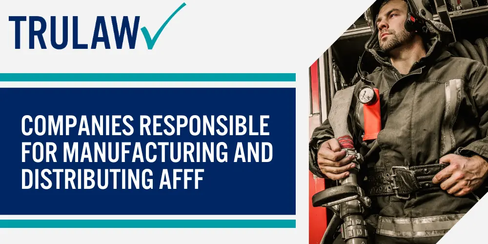 Companies responsible for manufacturing and distributing AFFF