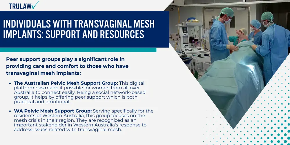 Individuals with Transvaginal Mesh Implants Support and Resources