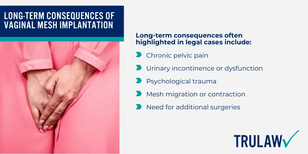 How Can A Transvaginal Mesh Attorney from TruLaw Help You; Background of Vaginal Mesh Use and Controversy; Complications and Risks Associated with Vaginal Mesh; Common Adverse Effects and Injuries; Long-term Consequences of Vaginal Mesh Implantation