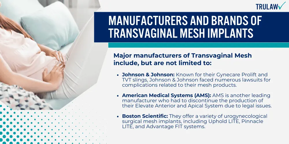 Manufacturers and Brands of Transvaginal Mesh Implants