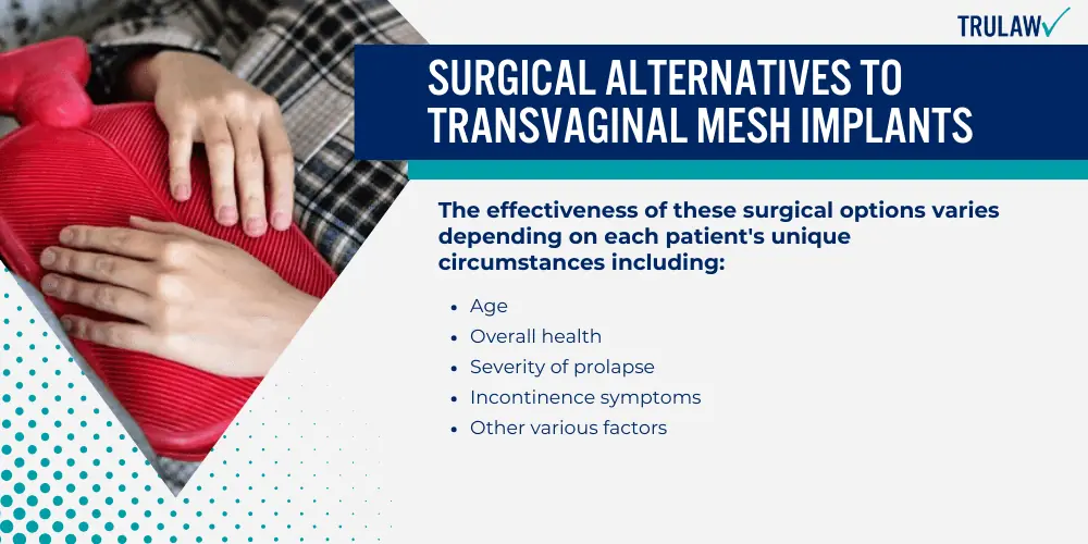 Surgical Alternatives to Transvaginal Mesh Implants
