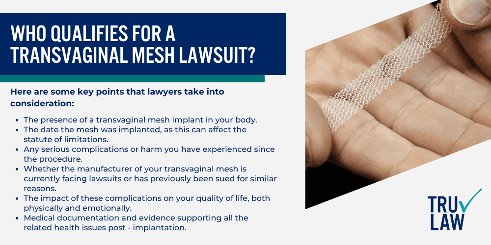 Who Qualifies for a Transvaginal Mesh Lawsuit