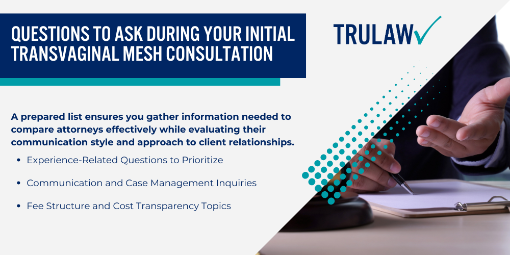 What Makes a Transvaginal Mesh Lawyer Qualified to Handle Your Case; Red Flags to Watch for When Choosing Legal Representation; Questions to Ask During Your Initial Transvaginal Mesh Consultation