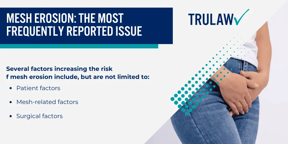 How Can A Transvaginal Mesh Attorney from TruLaw Help You; Common Types of Transvaginal Mesh Complications; Mesh Erosion_ The Most Frequently Reported Issue