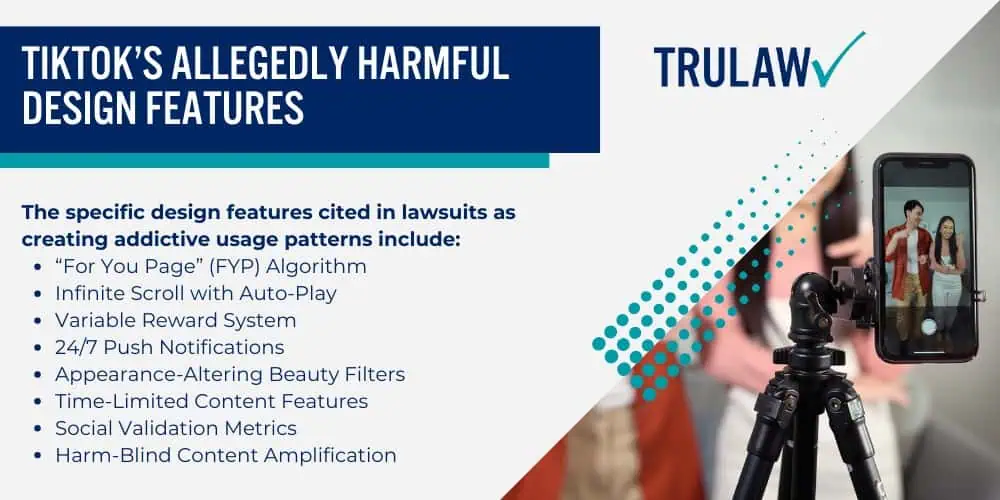 Overview of Legal Actions Against TikTok; TikTok’s Allegedly Harmful Design Features