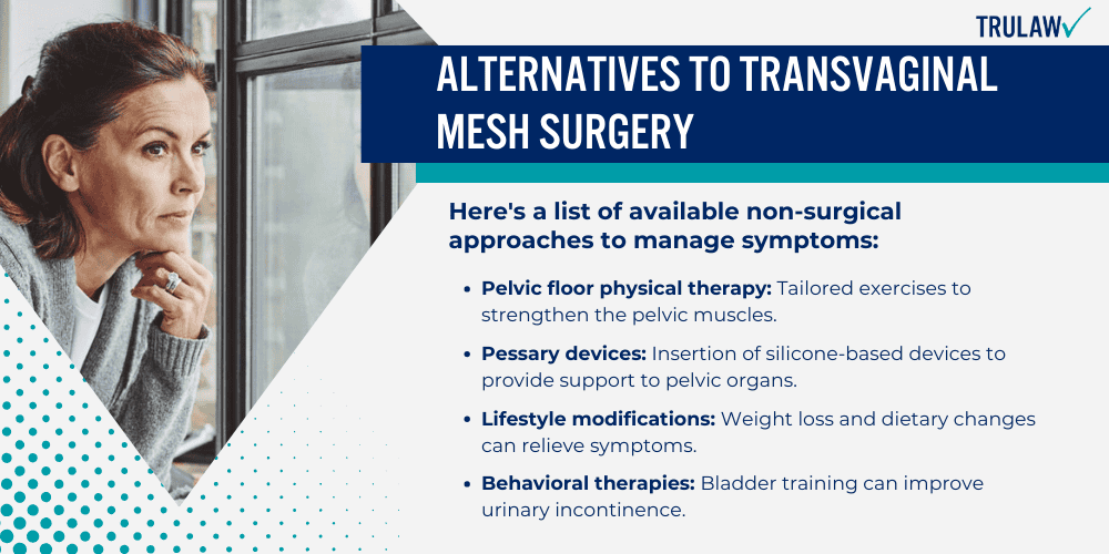 Alternatives to Transvaginal Mesh Surgery