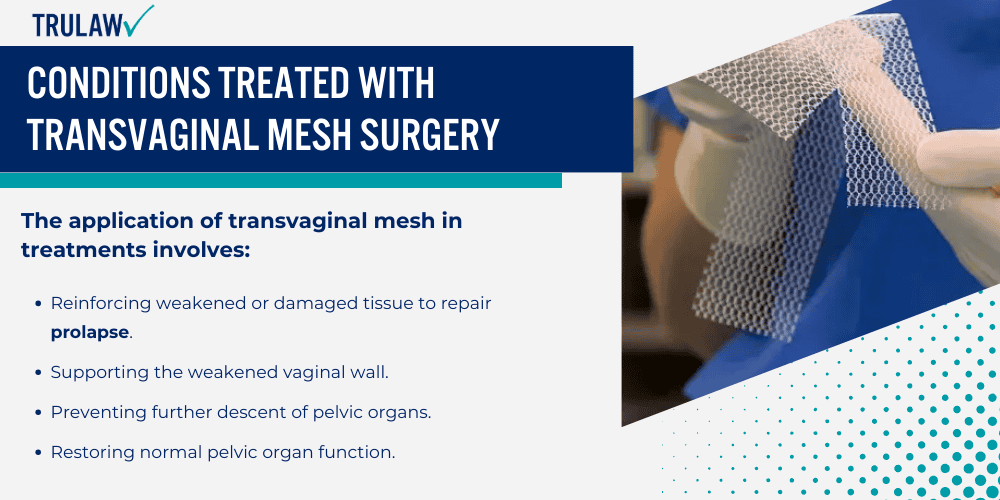 Conditions Treated with Transvaginal Mesh Surgery