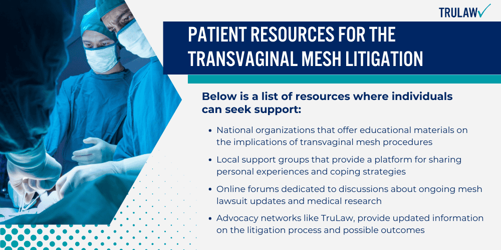 Patient Resources For The Transvaginal Mesh Litigation