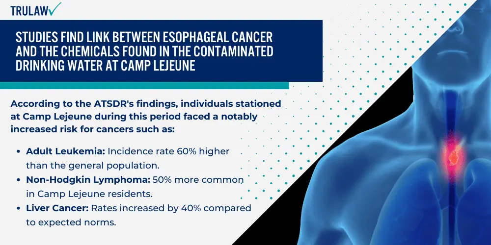 Studies Find Link Between Esophageal Cancer and the Chemicals Found in the Contaminated Drinking Water at Camp Lejeune