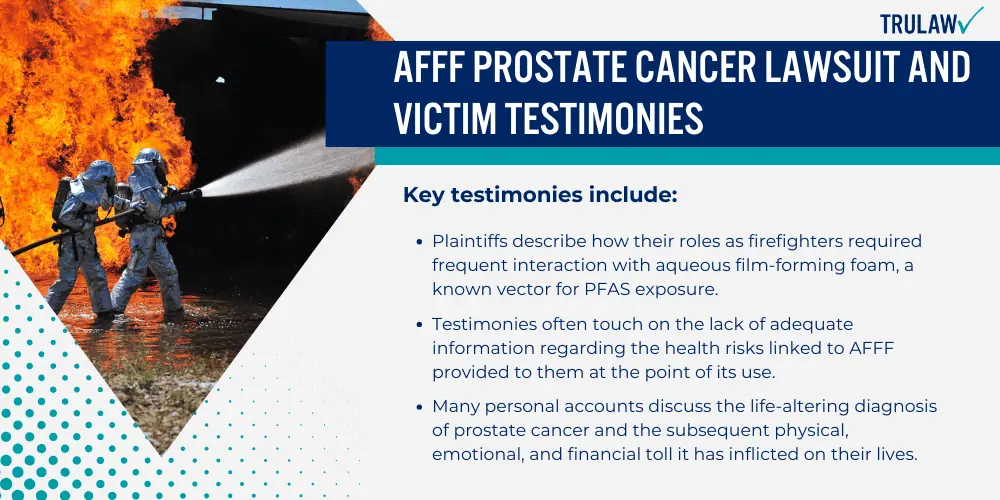 AFFF Prostate Cancer Lawsuit and Victim Testimonies