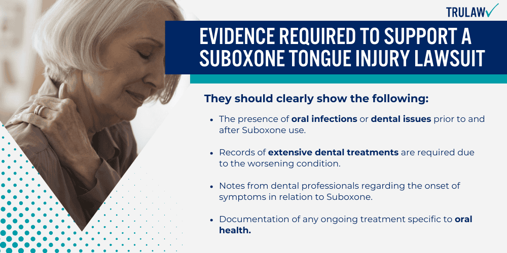 Evidence Required to Support a Suboxone Tongue Injury Lawsuit
