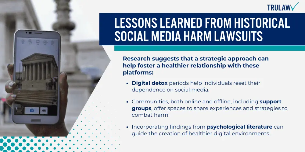 Lessons Learned from Historical Social Media Harm Lawsuits