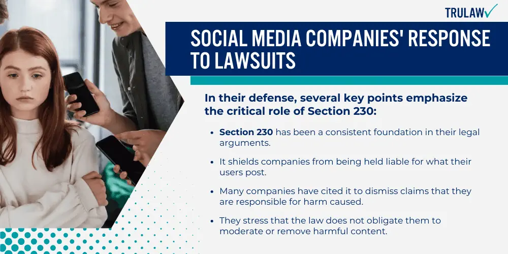 Social Media Companies' Response To Lawsuits