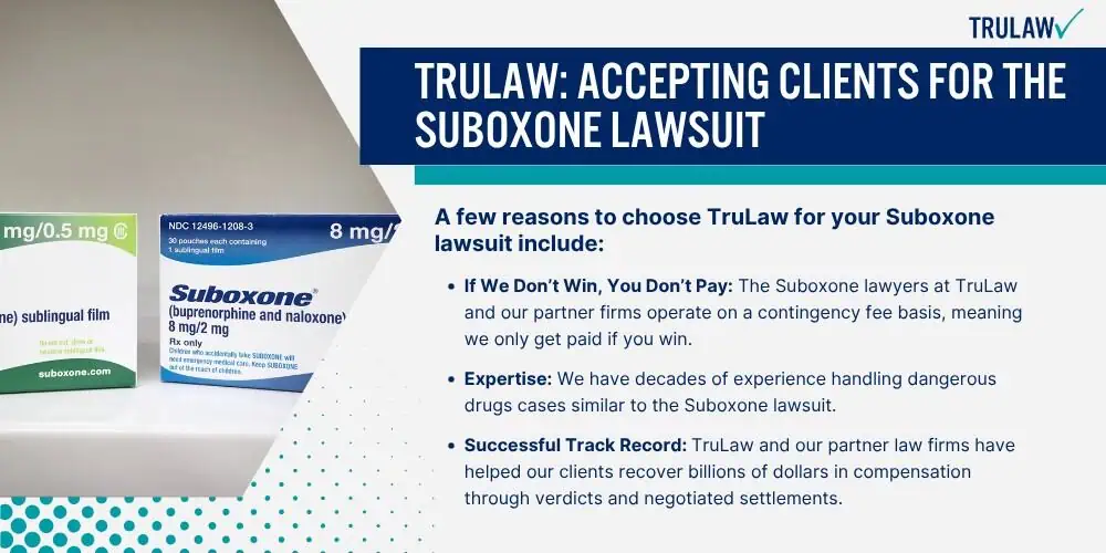 TruLaw Accepting Clients for the Suboxone Lawsuit