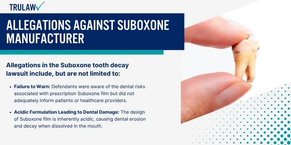 Allegations Against Suboxone Manufacturer