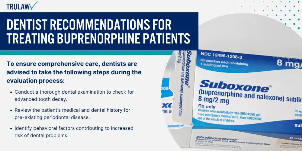 Dentist Recommendations for Treating Buprenorphine Patients