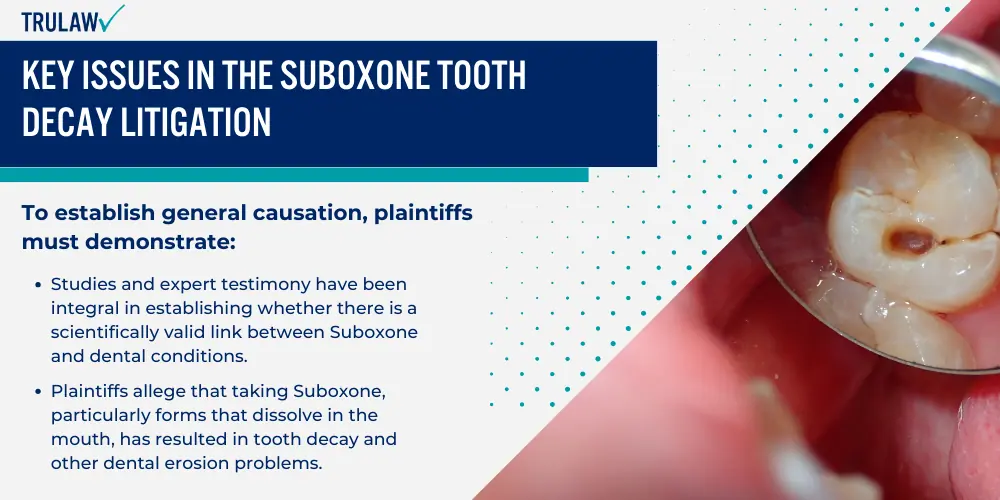 Key Issues in the Suboxone Tooth Decay Litigation