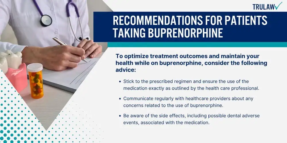 Recommendations for Patients Taking Buprenorphine