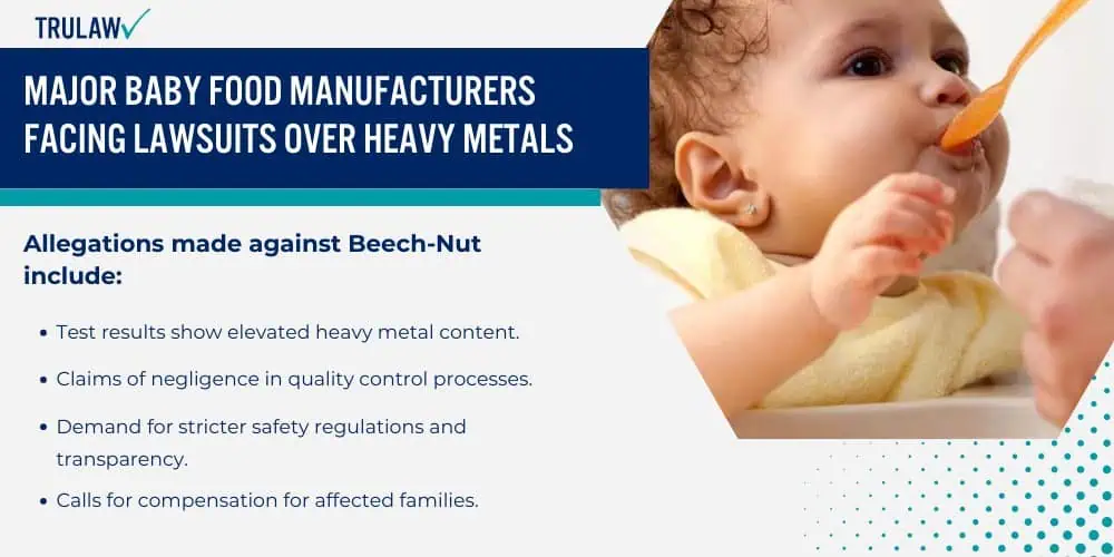 Major Baby Food Manufacturers Facing Lawsuits Over Heavy Metals