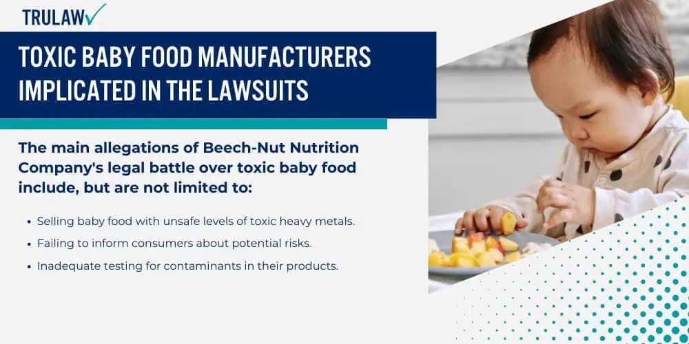 Toxic Baby Food Manufacturers Implicated in the Lawsuits