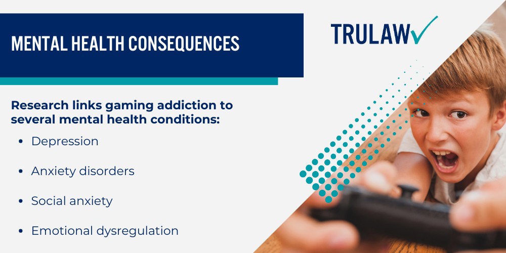 What Is a Video Game Addiction Lawsuit; The Basis of Video Game Addiction Claims; Major Gaming Companies Facing Legal Action; Microsoft and Activision Blizzard; Epic Games and Roblox Corporation; Nintendo, Electronic Arts, and Other Defendants; Legal Grounds and Allegations in Video Game Lawsuits; Product Liability and Failure to Warn; Privacy Violations and Data Harvesting; Privacy Violations and Data Harvesting; Internet Gaming Disorder_ A Recognized Mental Health Condition; WHO and DSM-5 Recognition; The Nine DSM-5 Diagnostic Criteria; Signs and Symptoms of Video Game Addiction; Deceptive Practices and “Dark Patterns”; Physical and Social Indicators; Health Effects and Harms Caused by Gaming Addiction; Mental Health Consequences