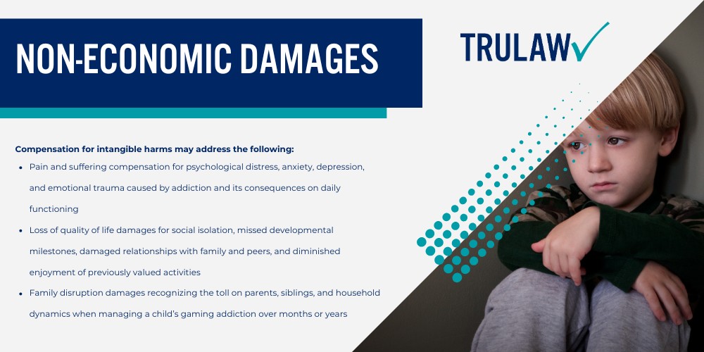 Estimated Video Game Addiction Lawsuit Settlement Amounts; Settlement Projections by Case Severity; Why No Standardized Settlement Amounts Exist Yet; Factors That Affect Video Game Addiction Lawsuit Payout Amounts; Severity and Duration of Addiction; Age at Addiction Onset; Documentation and Evidence Quality; Types of Damages Recoverable in Video Game Addiction Lawsuits; Economic Damages; Non-Economic Damages