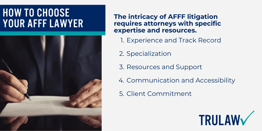 Potential Health Risks Associated with AFFF Exposure; Occupational Hazards and High-Risk Professions; Types of AFFF Firefighting Foam Lawsuits; Legal Recourse for AFFF Exposure Victims; Compensation in AFFF Lawsuits; Recoverable Damages in AFFF Settlements; Preventive Measures and Safety Protocols for AFFF Exposure; How to Choose Your AFFF Lawyer