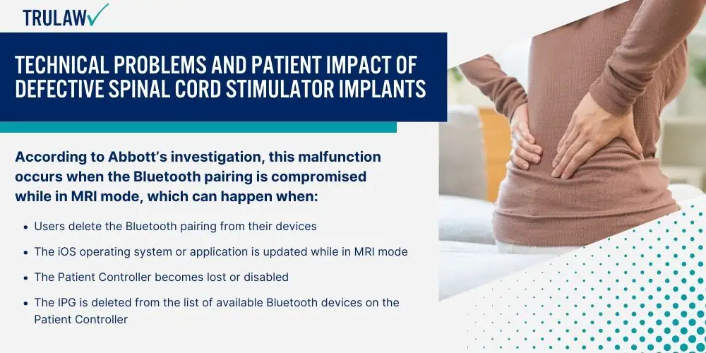 Technical Problems and Patient Impact of Defective Spinal Cord Stimulator Implants