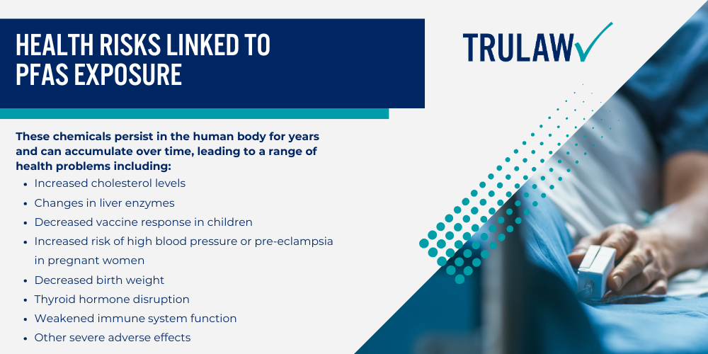 How Can A PFAS Contamination Attorney from TruLaw Help You; How much does it cost to hire a PFAS contamination lawyer from TruLaw; Health Risks Linked to PFAS Exposure