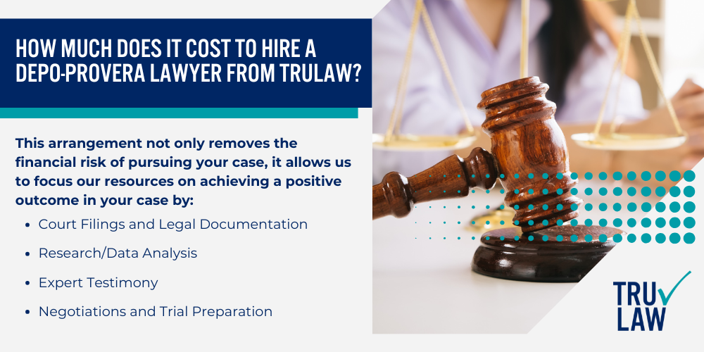 How Can A Depo-Provera Attorney from TruLaw Help You (1); How much does it cost to hire a Depo-Provera lawyer from TruLaw (1)