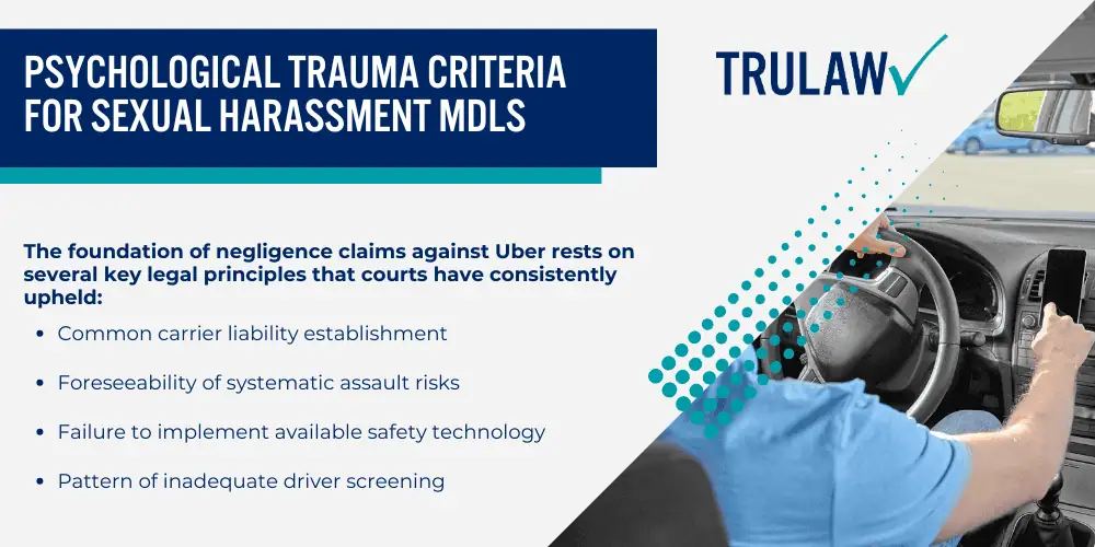 Physical Forms of Sexual Harassment In the Uber Sexual Assault MDL; Psychological Trauma Criteria for Sexual Harassment MDLs