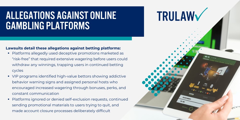 Knowing Gambling Addiction Lawsuit Settlement Amounts; Projected Settlement Ranges for Gambling Addiction Cases; Factors That Determine Individual Settlement Values; The Legal Basis for Gambling Addiction Lawsuits; Platforms Named in Current Gambling Addiction Litigation; Allegations Against Online Gambling Platforms