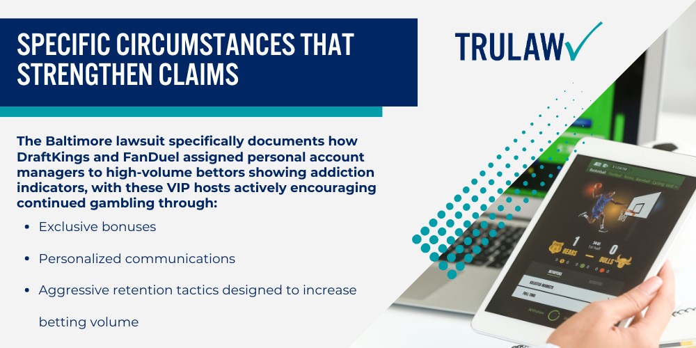 Predatory Tactics Alleged in Sports Betting Lawsuits; Addictive App Design Features; How These Features Exploit Brain Chemistry; Sports Betting Addiction_ Warning Signs and Health Impacts; Predatory Tactics Alleged in Sports Betting Lawsuits; Addictive App Design Features; How These Features Exploit Brain Chemistry; Sports Betting Addiction_ Warning Signs and Health Impacts; Mental Health and Life Consequences; Who Qualifies to File a Sports Betting Lawsuit; Eligibility Criteria for Sports Betting Claims; Specific Circumstances That Strengthen Claims