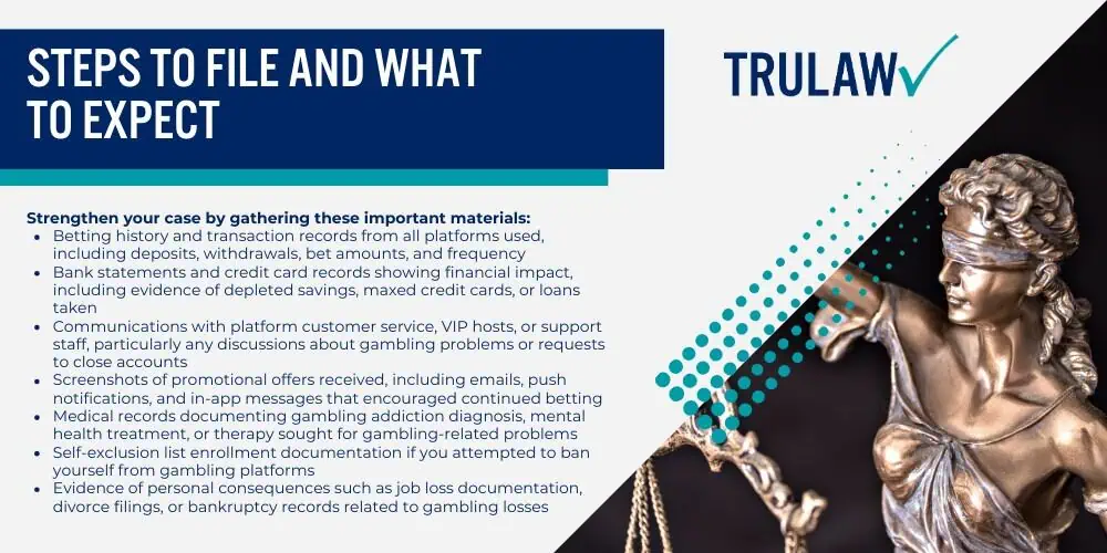 Predatory Tactics Alleged in Sports Betting Lawsuits; Addictive App Design Features; How These Features Exploit Brain Chemistry; Sports Betting Addiction_ Warning Signs and Health Impacts; Predatory Tactics Alleged in Sports Betting Lawsuits; Addictive App Design Features; How These Features Exploit Brain Chemistry; Sports Betting Addiction_ Warning Signs and Health Impacts; Mental Health and Life Consequences; Who Qualifies to File a Sports Betting Lawsuit; Eligibility Criteria for Sports Betting Claims; Specific Circumstances That Strengthen Claims; Knowing Your Legal Claims; Steps to File and What to Expect