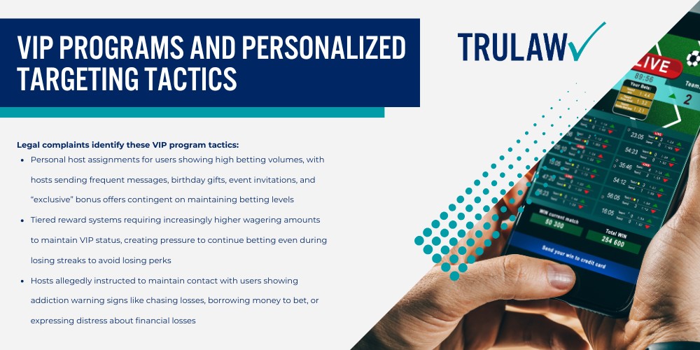 Knowing Gambling Addiction Lawsuit Settlement Amounts; Projected Settlement Ranges for Gambling Addiction Cases; Factors That Determine Individual Settlement Values; The Legal Basis for Gambling Addiction Lawsuits; Platforms Named in Current Gambling Addiction Litigation; Allegations Against Online Gambling Platforms; Factors Affecting Gambling Addiction Settlement Amounts; Financial Loss Documentation and Calculation Methods; Evidence of Platform Targeting and Exploitation; Types of Damages Available in Gambling Addiction Cases; Economic Damages in Gambling Addiction Claims; Non-Economic and Punitive Damages; How Online Gambling Platforms Use Predatory Practices; VIP Programs and Personalized Targeting Tactics