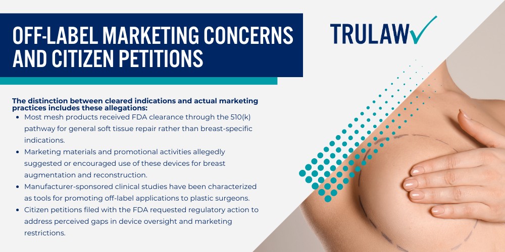 What Is the Internal Bra Technique and How Does It Work; Types of Biologic and Synthetic Meshes Used in Internal Bra Procedures; Why Breast Mesh Implants Are Used in Breast Augmentation and Reconstruction; FDA Warnings About Internal Bra Mesh Safety; November 2023 FDA Letter to Health Care Providers; Off-Label Marketing Concerns and Citizen Petitions