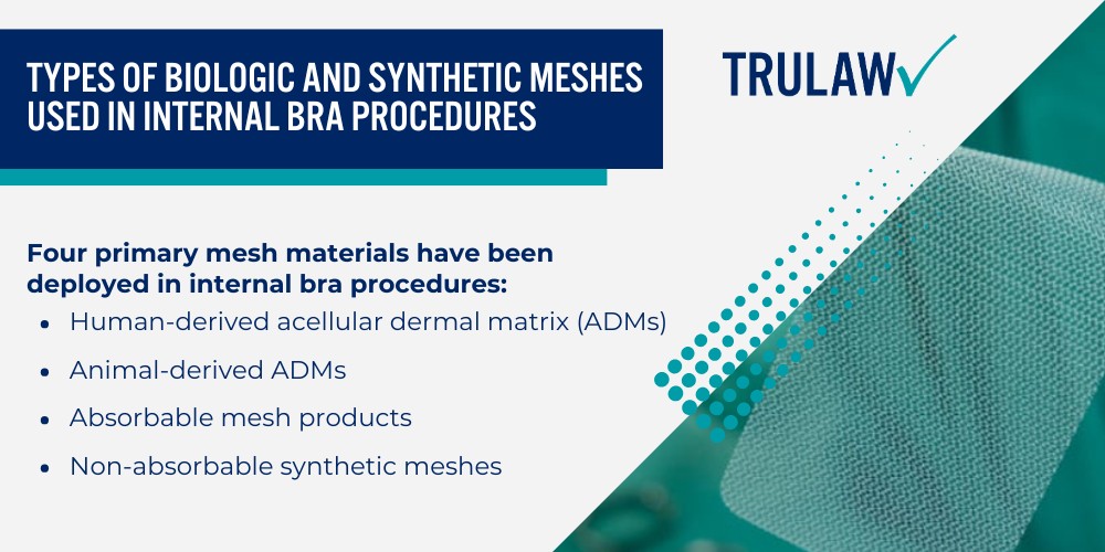 What Is the Internal Bra Technique and How Does It Work; Types of Biologic and Synthetic Meshes Used in Internal Bra Procedures