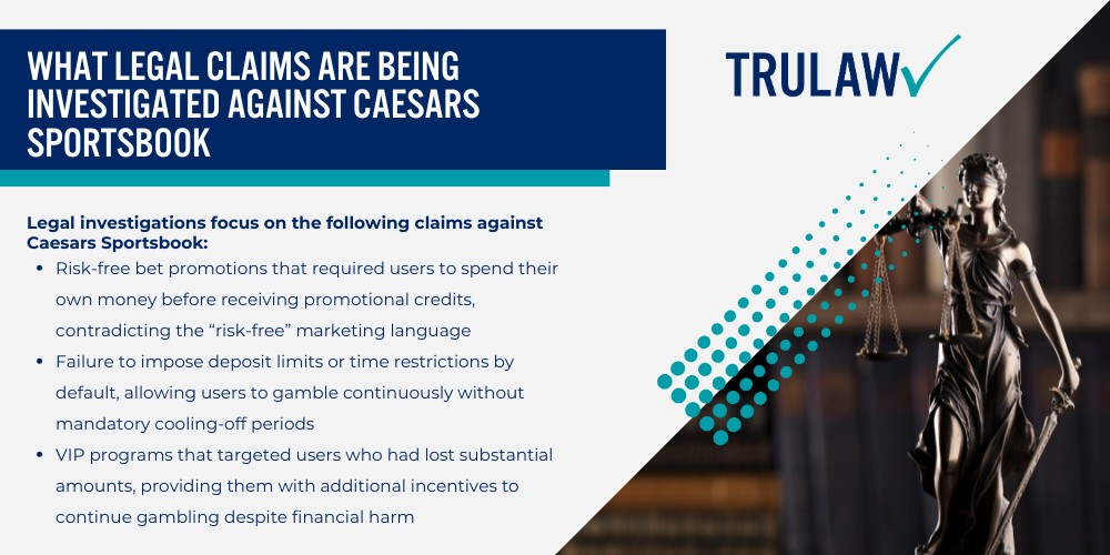 Caesars Sportsbook Gambling Addiction Lawsuit Allegations; What Legal Claims Are Being Investigated Against Caesars Sportsbook